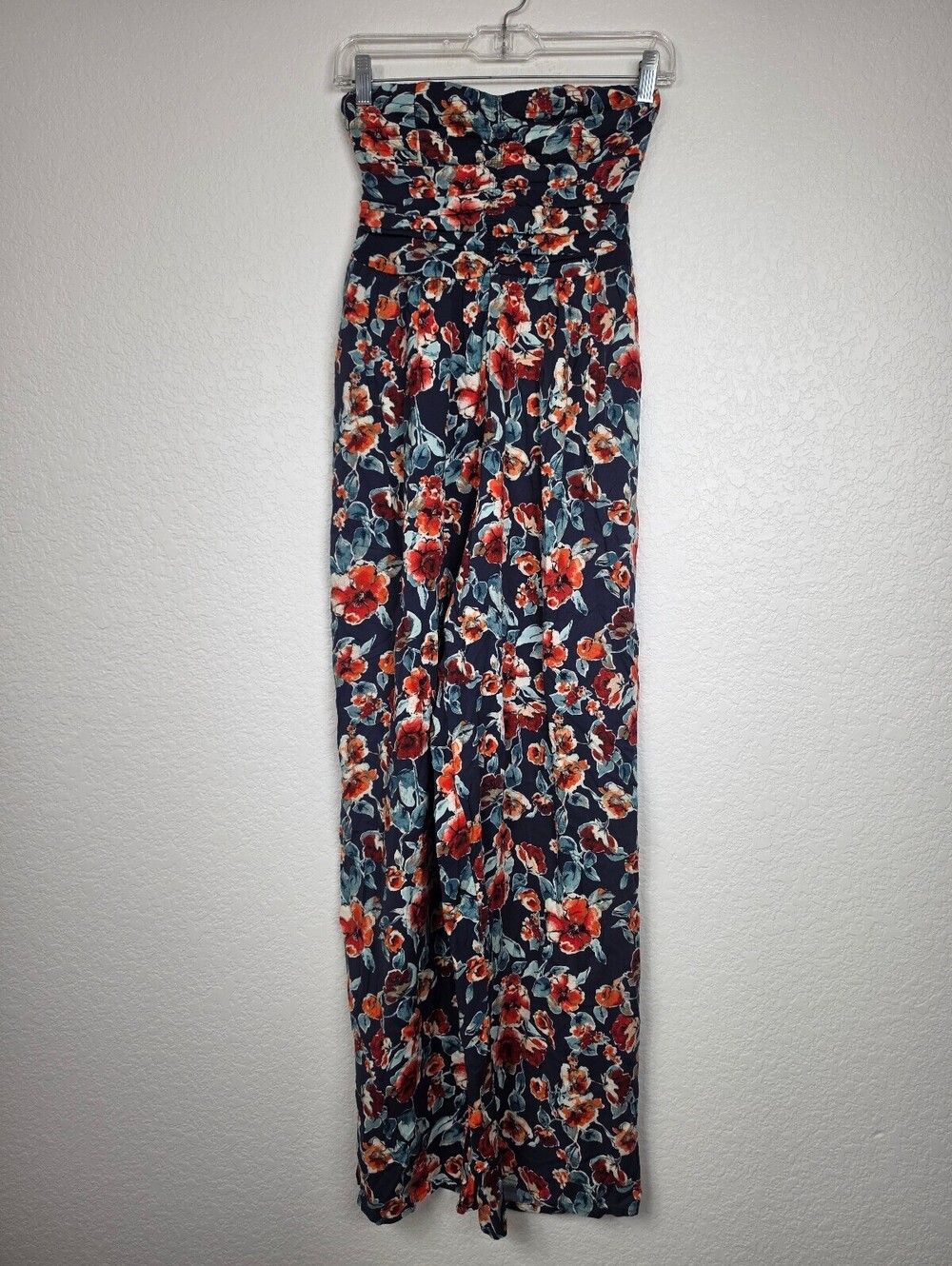 Anthropologie Band of Gypsies Strapless Floral Jumpsuit